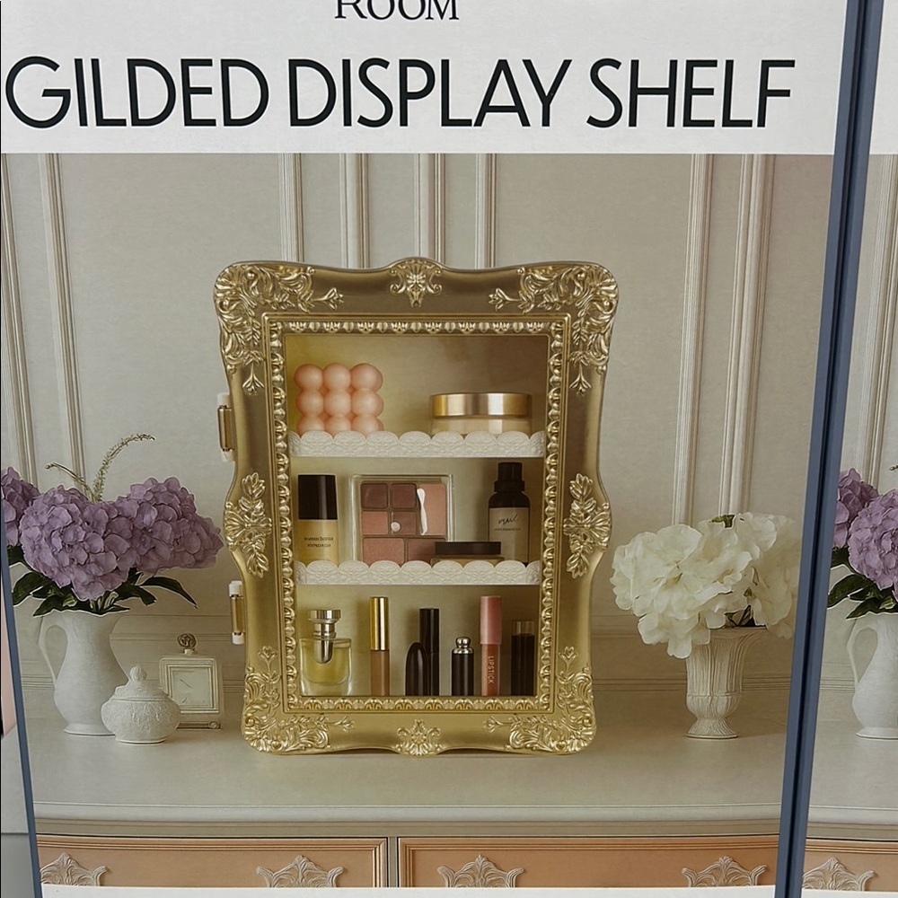 Gold Gilded Display Shelf